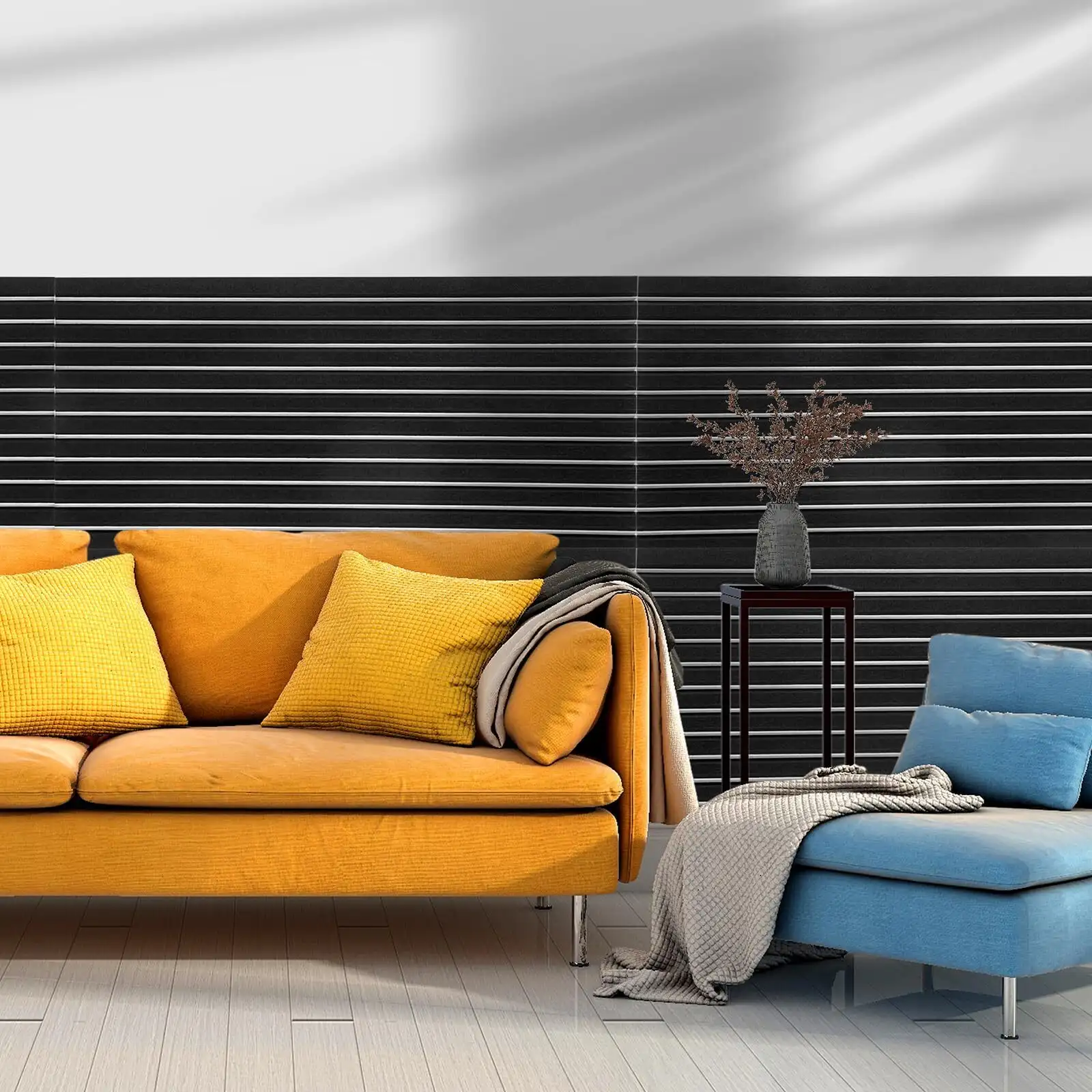 Wood Slats Acoustic Wall Panels MDF Board with Sustainable PET Soundproof Panels 1