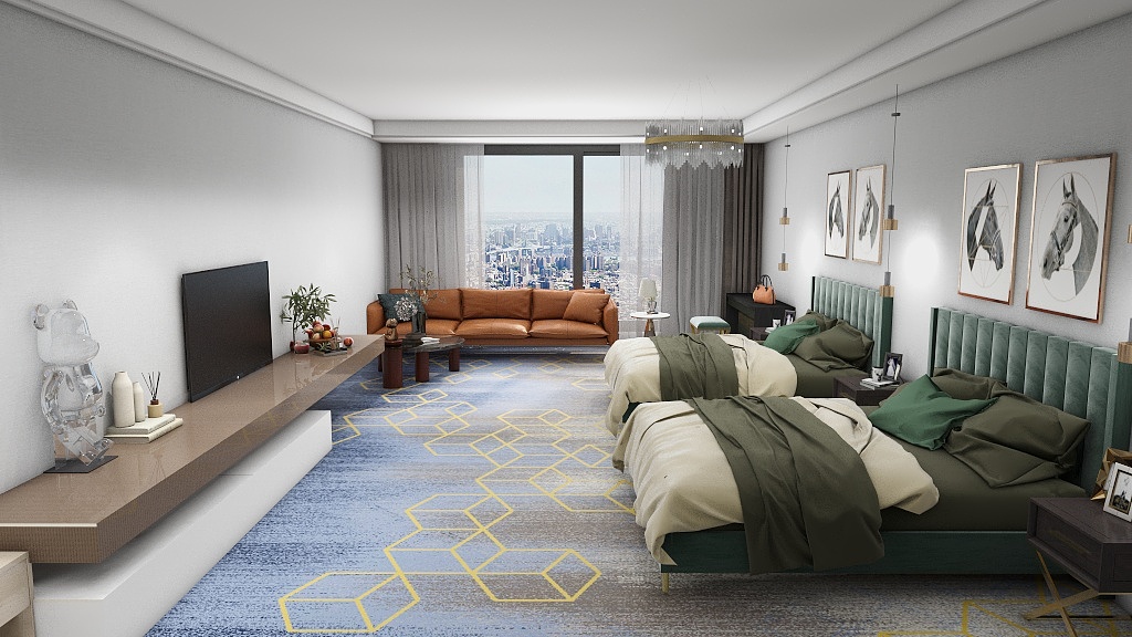 Large Fireproof Stain-Resistant Carpet for Living Rooms 4