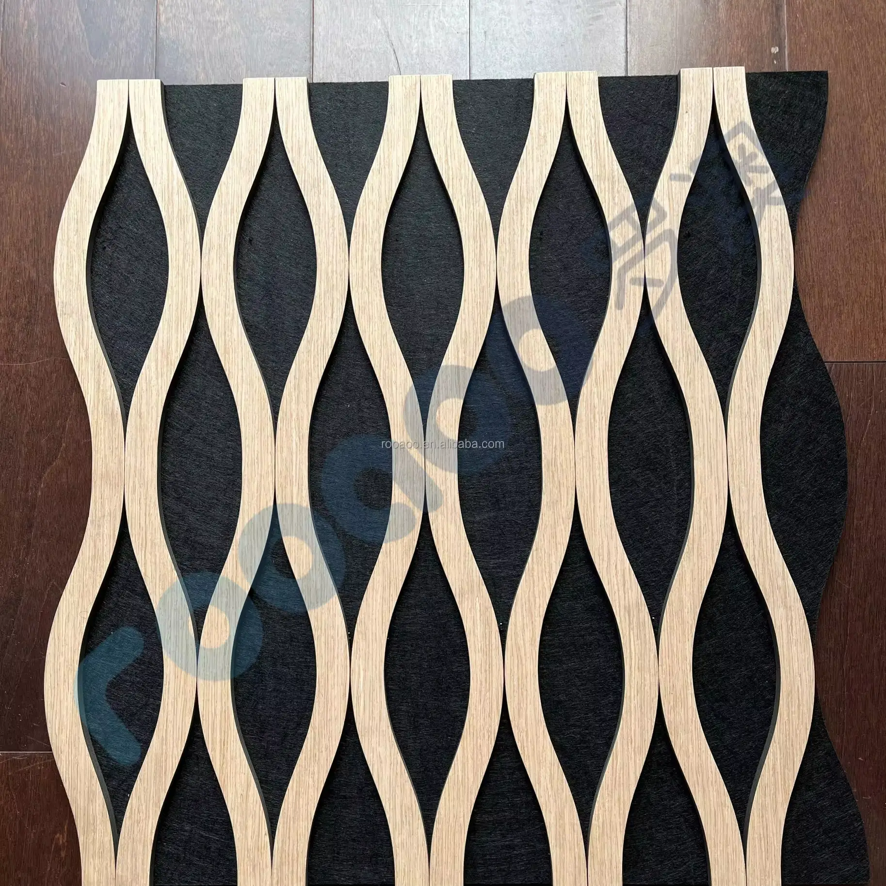 Soundproof Wood and PVC Slat Wall Panel for Indoor Home and Office Use 1