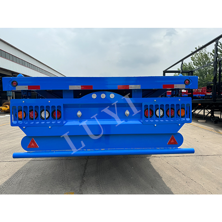 40ft 3 Axle Flat Bed Flatbed Semi Trailer | LUYI 6