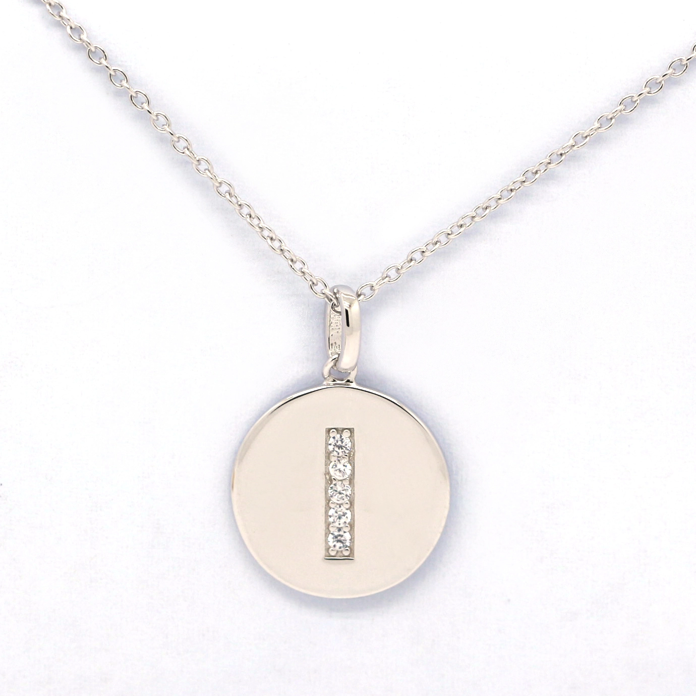 Fenghang Jewelry Fancy Design 925 Silver Simple Classic Style Round Shape Pendant Lab Grown Diamond Necklace 1