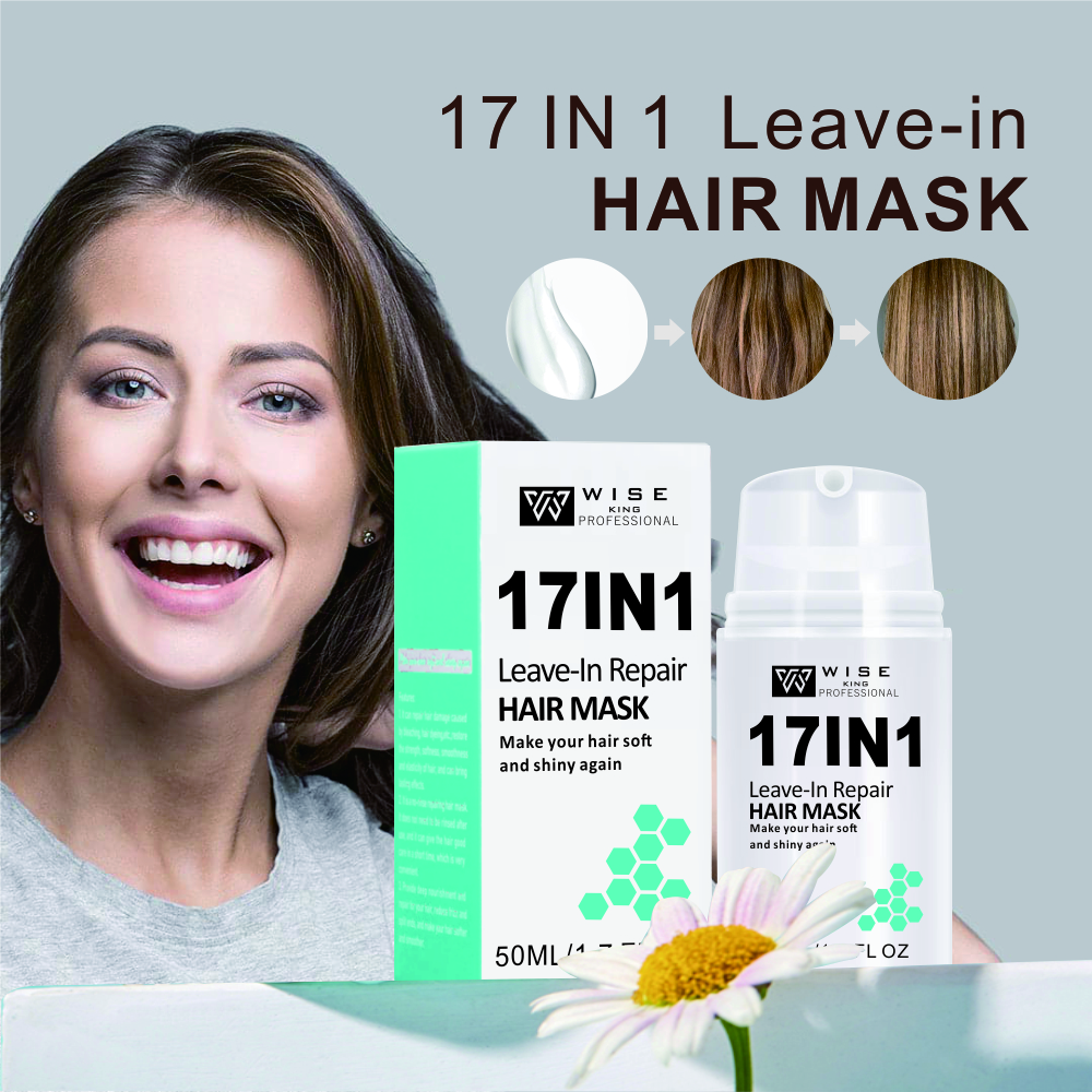 Mascarilla capilar reparadora sin enjuague 17 en 1 de marca propia, 50 ml 7