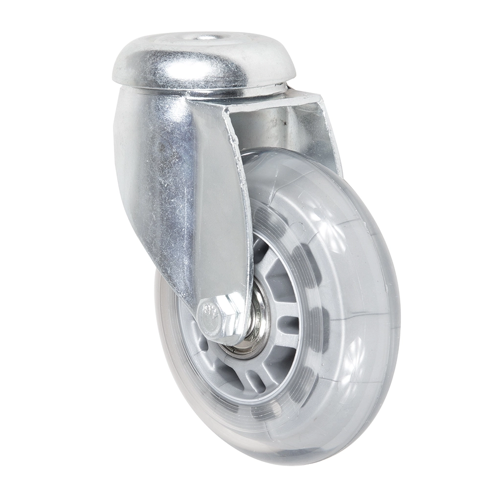 Factory Price Double Ball Bearing Mini 3 Inch Transparent Polyurethane Wheel Casters With Lock 1