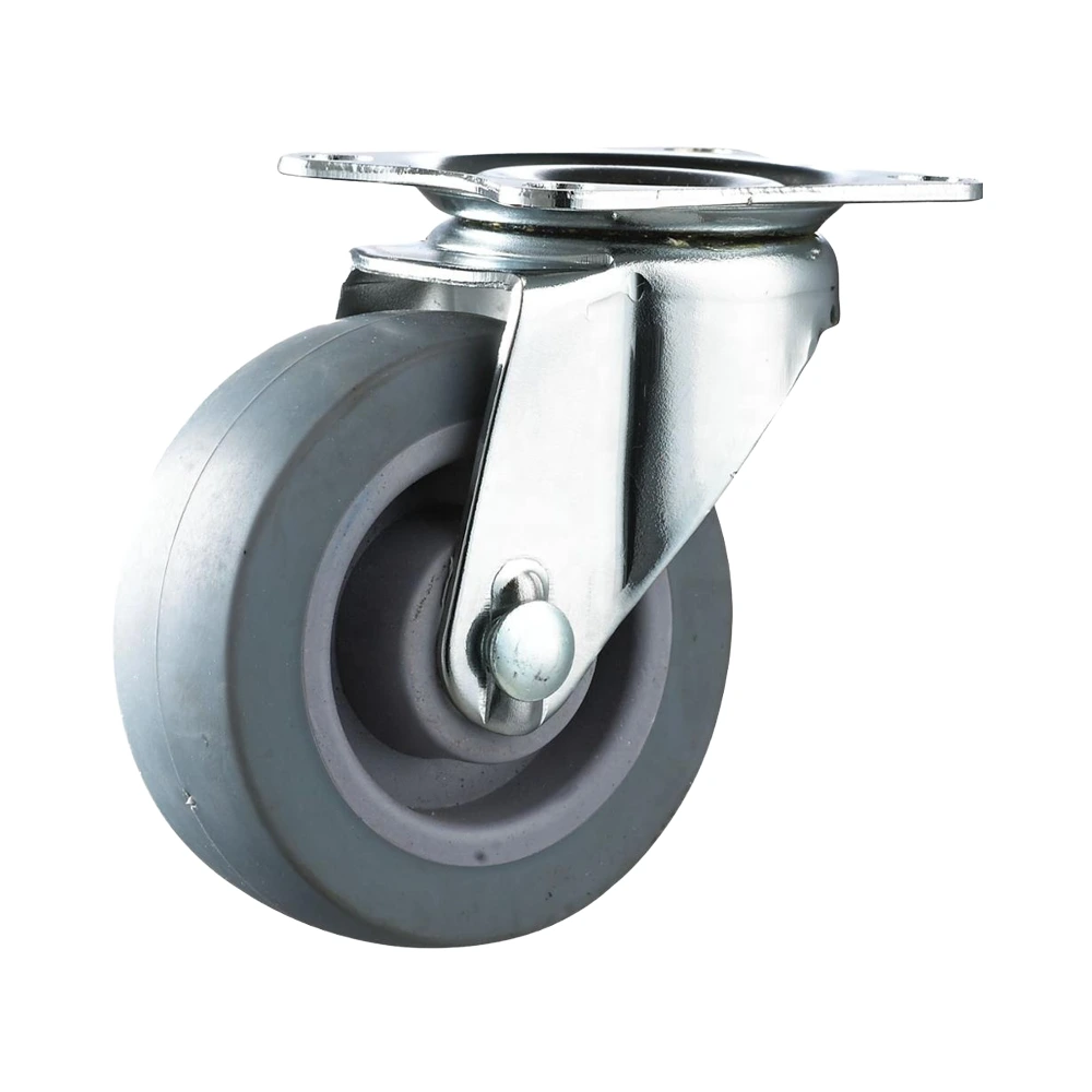 High Quality 2 Inch Plate Swivel Plain Bearing Small Thermoplasticized Rubber Caster And Wheel 1