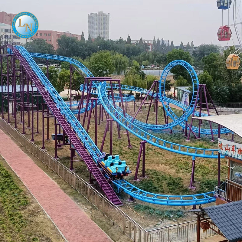 Large Overlapping Roller Coaster Fairground Park Manufacturer Thrill Roller Coaster 1