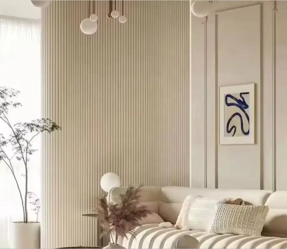 3D Wave Flexible Wood Panel Heat Insulation Wall Decoration for Commercial & Residential 1