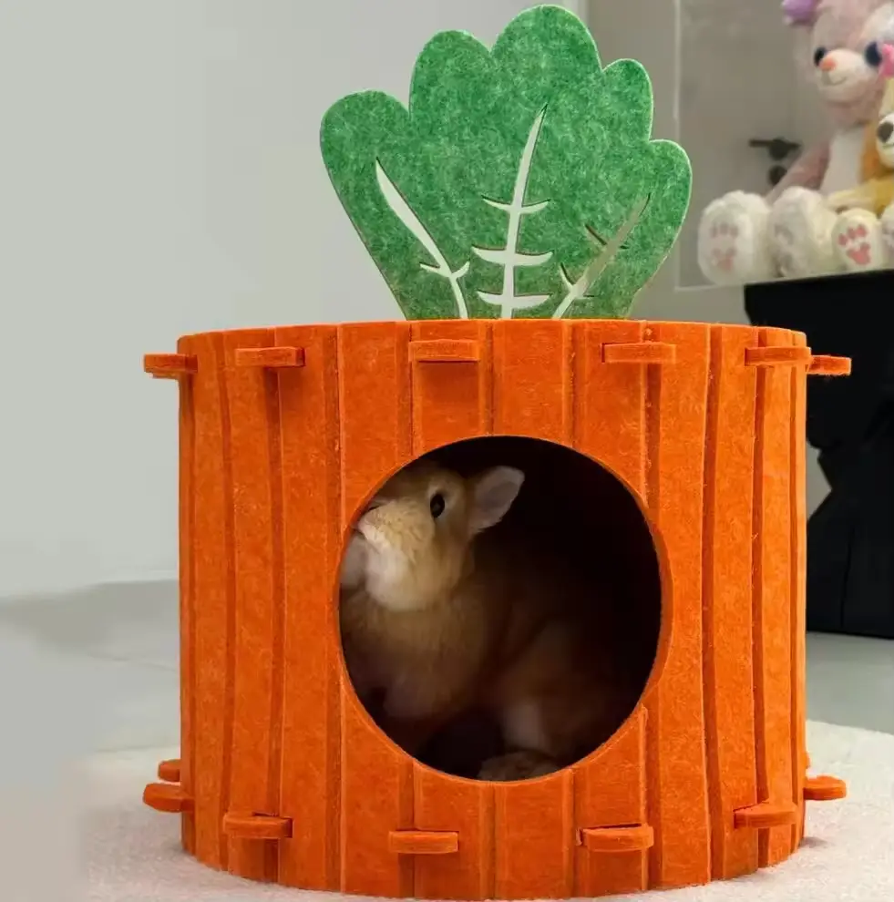 Akoestisch kattenmandje van vilt voor binnen en buiten, geluidsabsorberend kattenhuis 1