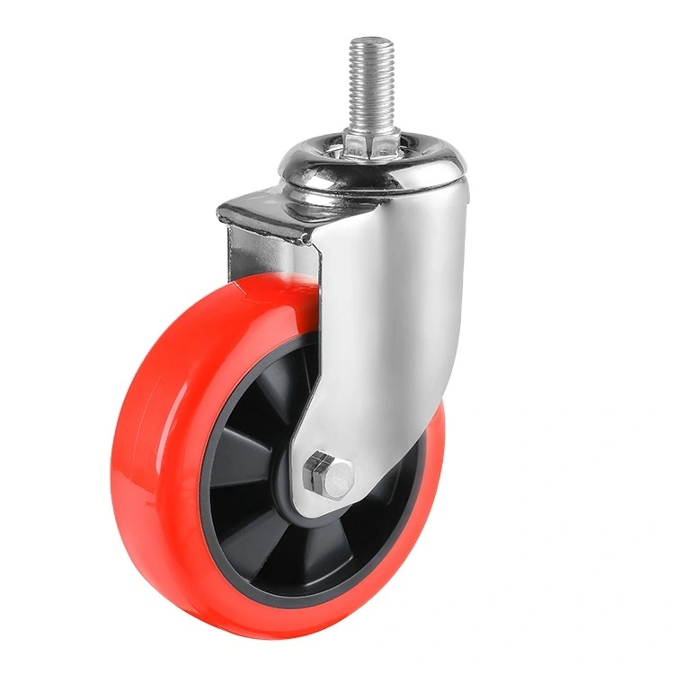 Professional Manufacturer Industrial Caster Wheel 6 Inch Pu Casters For 120-200kg Supermarket 1