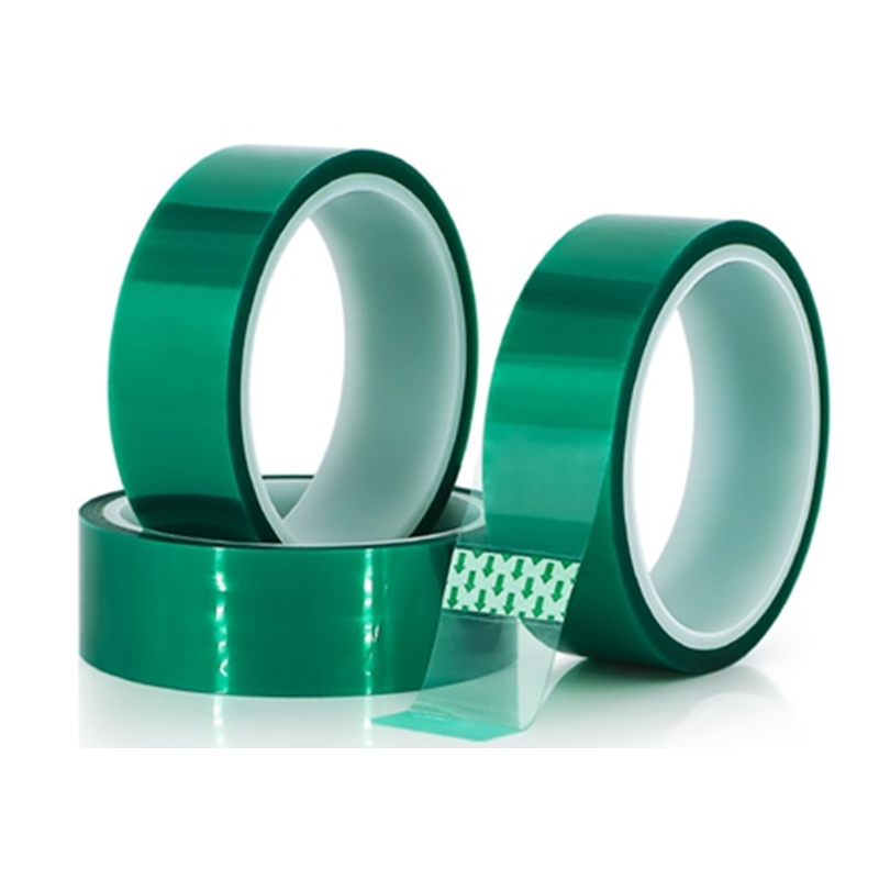 Powder Coating High Temperature Heat Resistant Silicone Adhesive Green PET Polyester Tape 1