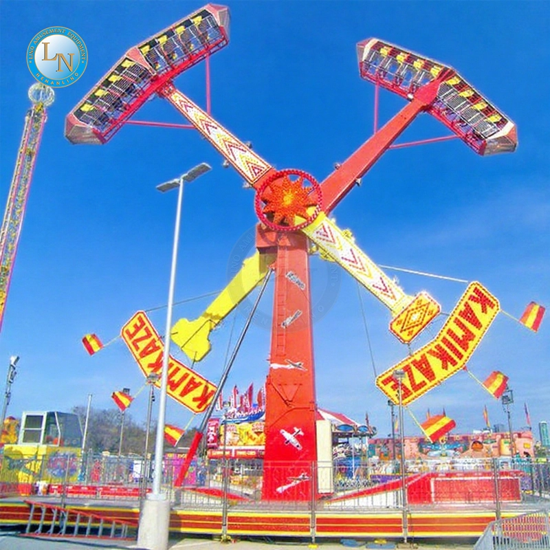 Attraction Scream Amusement Park Double Arm Ranger Sky Flyer Thrill Twin Twister Kamikaze Ride For Sale 1