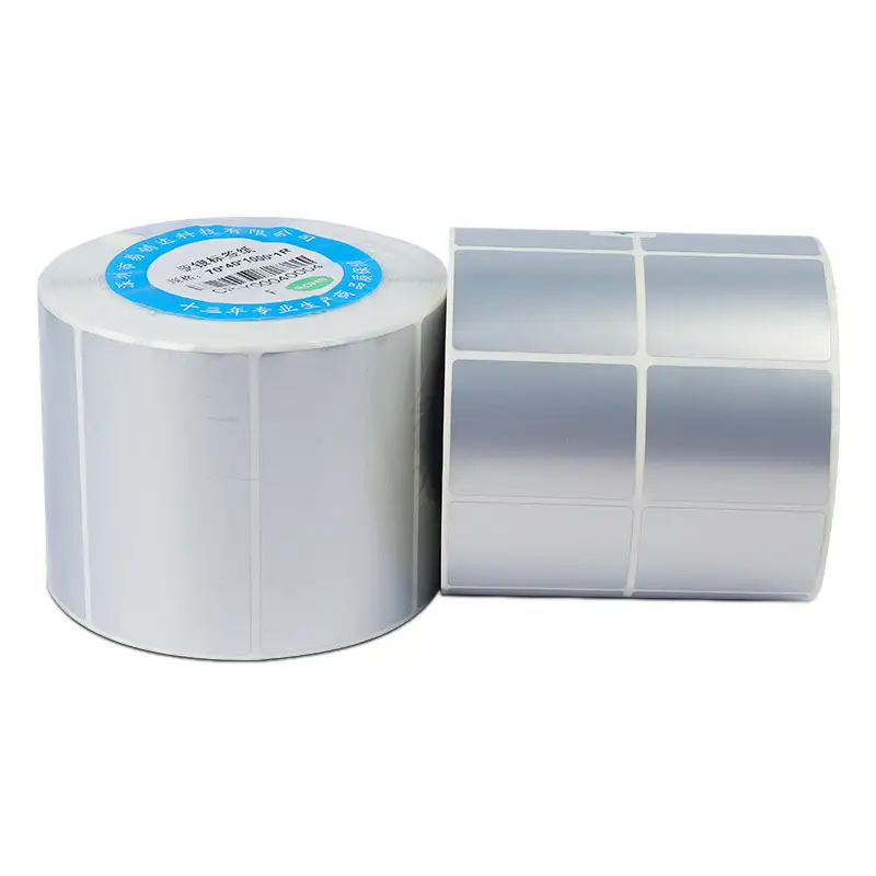 Etichette stampate antigraffio Cust argento opaco WP, dimensioni 1,5x0,75 pollici 1