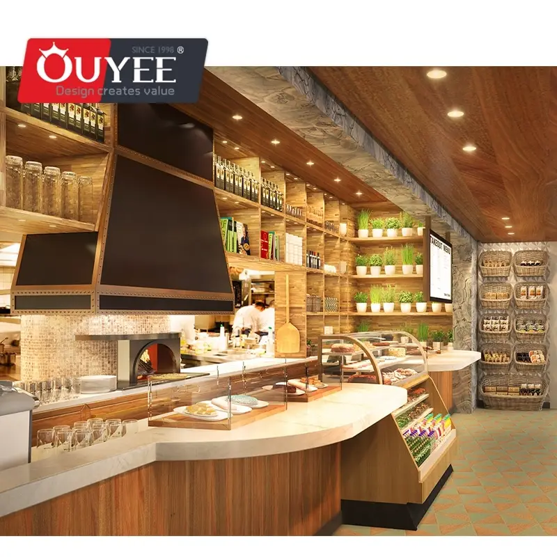 Balcão expositor de vidro para cafeterias e restaurantes. 1