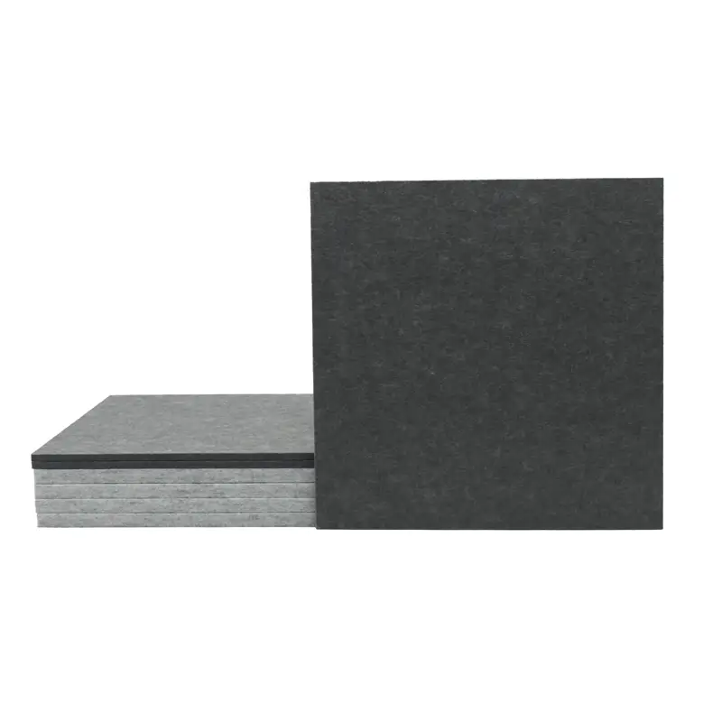9mm Black Soundproof Acoustic PET Felt Panel for Wall Insulation 1