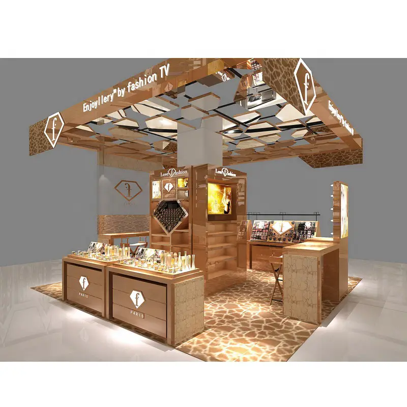 Kiosque d'exposition pour bar à parfums, présentoir et stand 1