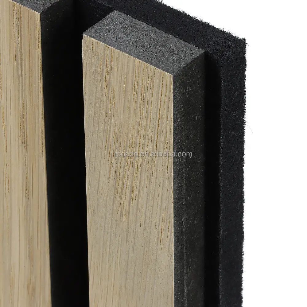 Eco-friendly Soundproof Wood Acoustic Slat Wall Panels for Interior Decoration 1