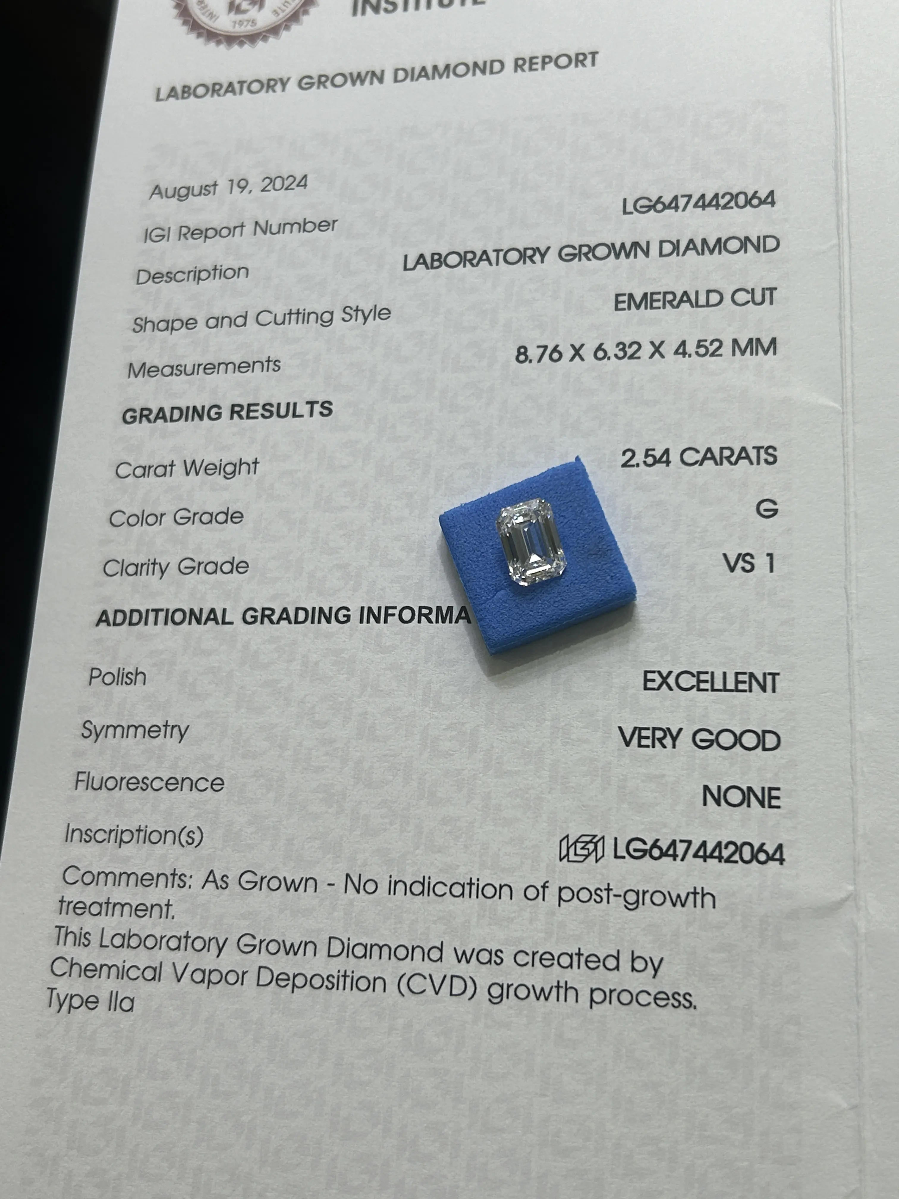 Custom 5 Carat Lab Grown Diamond Emerald Cut Company 5