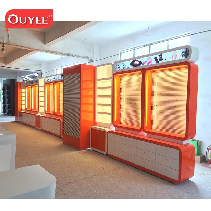 طاولات عرض وأثاث متاجر الهواتف المحمولة حسب الطلب 1