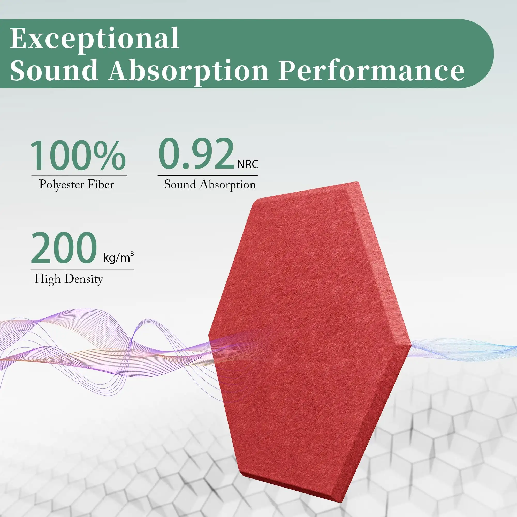 Акустические звукоизоляционные панели из полиэстера размером 11,8"x11,8" для домашнего кинотеатра и облицовки стен. 1