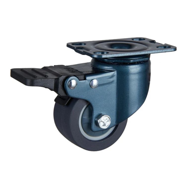 Light Duty Castor Wheel 1.6/2 Inch Pu Anti-rust Surface Treatment Caster Wheel 1