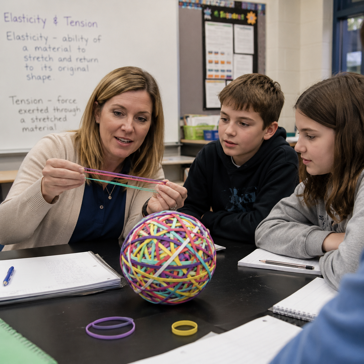 Colorful Rubber Band Ball for STEM Physics Classroom Elasticity Demos – Wholesale 1