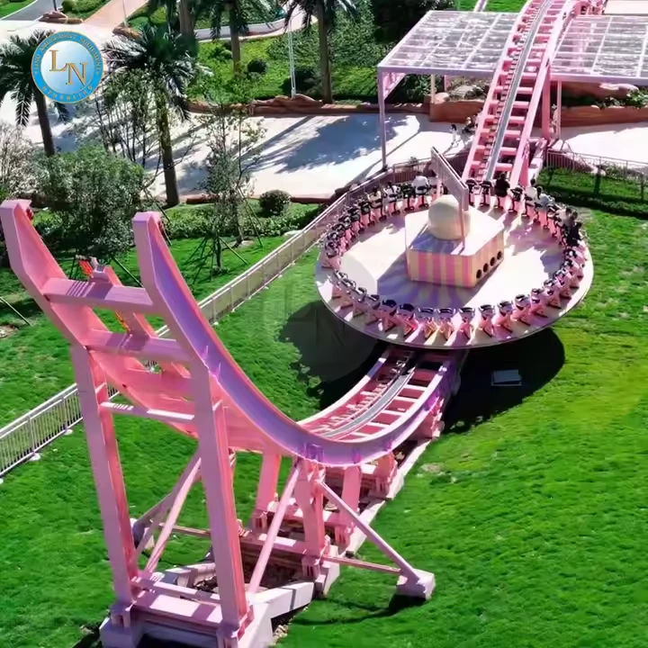 Factory Wholesale Extreme Attractions Adventure Park Flying Ufo Disk Frisbee On Track Mega Flying Disc Ride 1