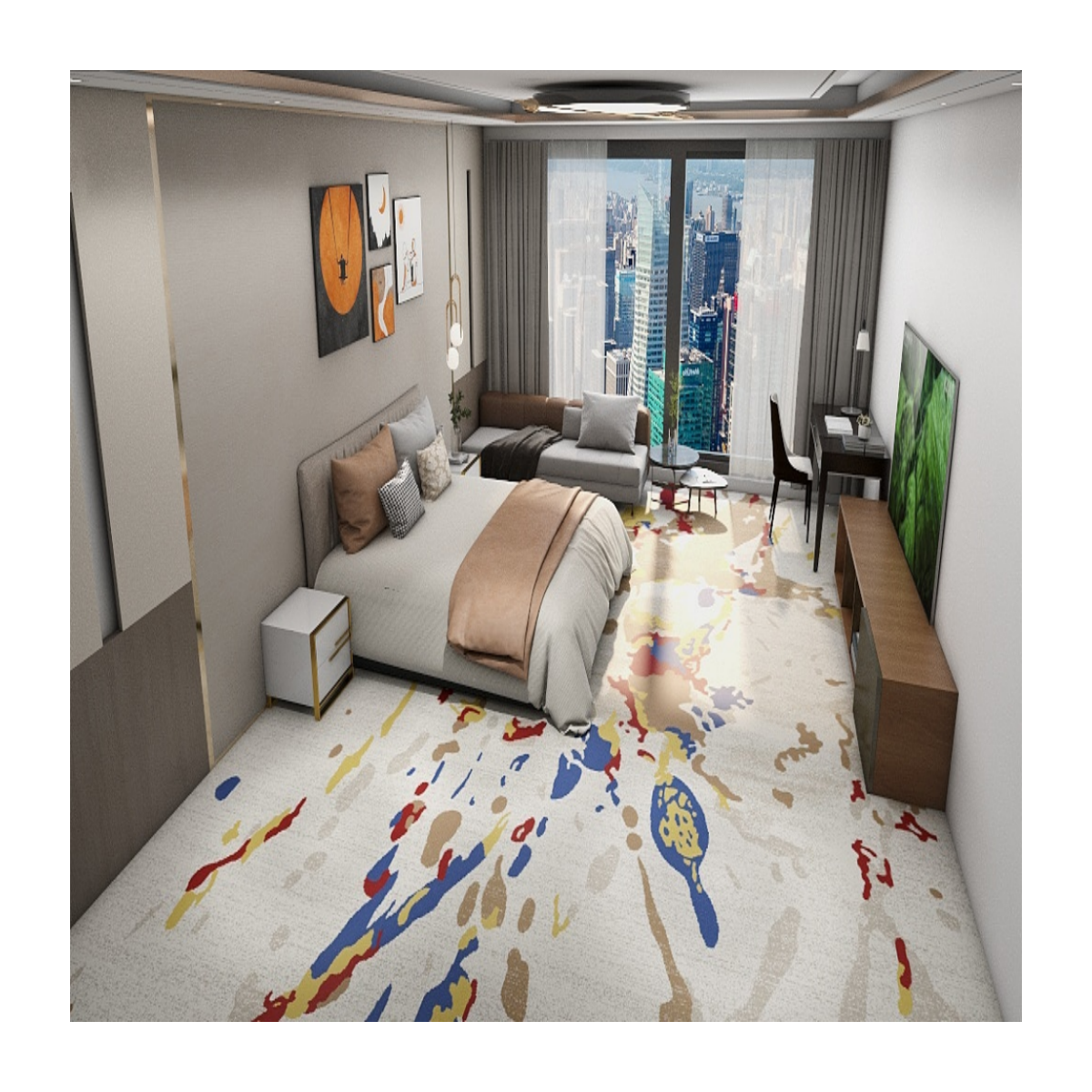 Axminster Customized Wall-to-Wall Carpet for Hotels 2