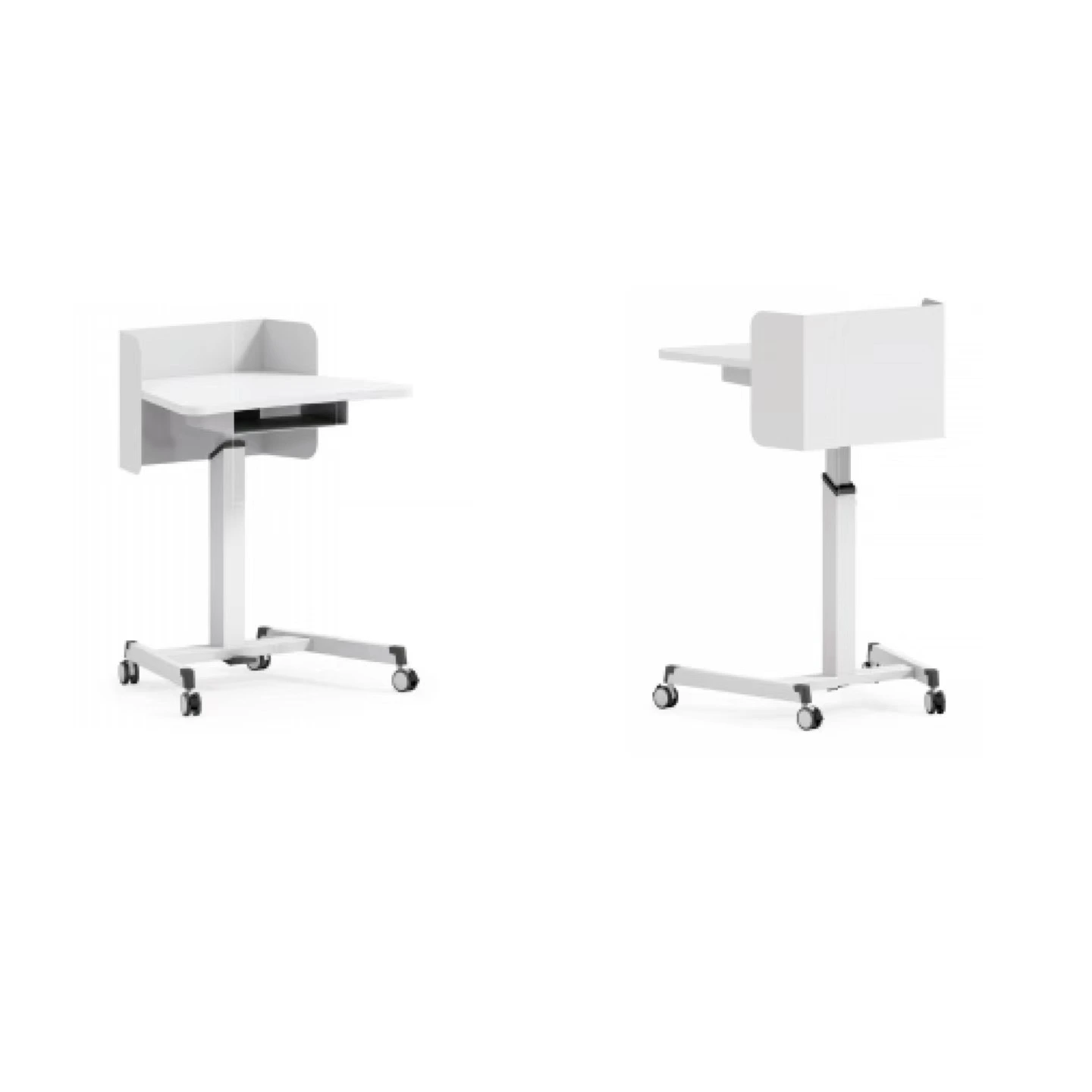 Table de bureau blanche moderne à hauteur réglable, design modulaire 1