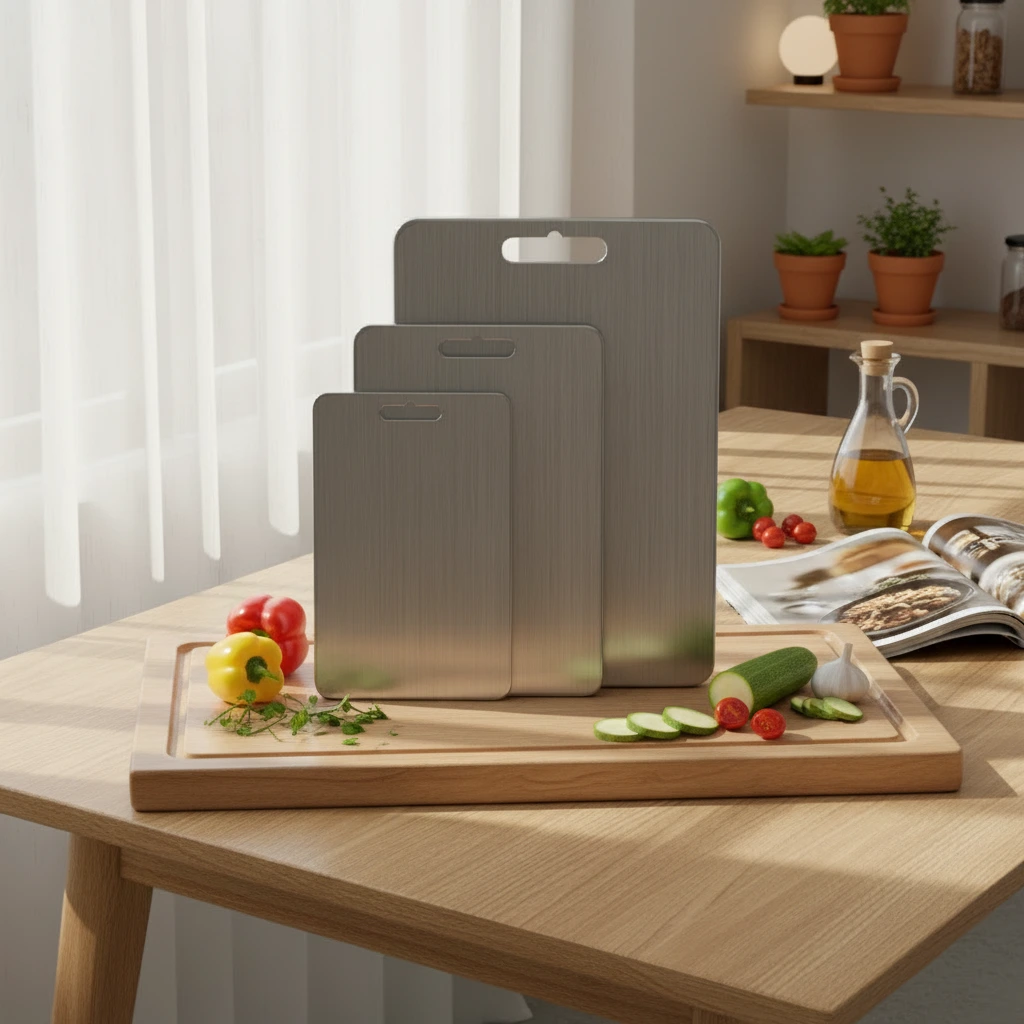 Pure Titanium Dual-Sided Antibacterial Non-Slip Cutting Board 1