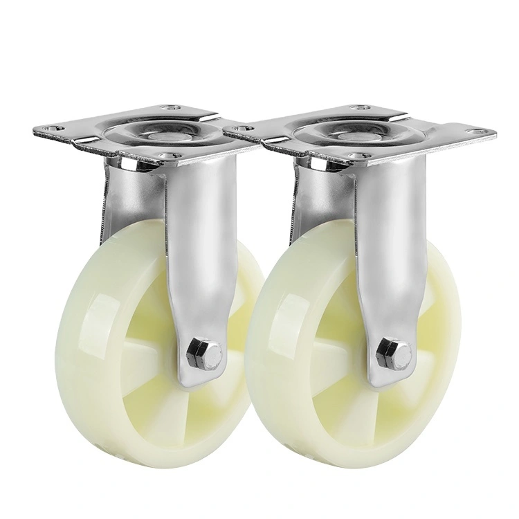 3/4/5/6 Inch Industrial White Pp 75mm 3 Inch Swivel Mid-heavy Duty Caster Rotating Wheels 1