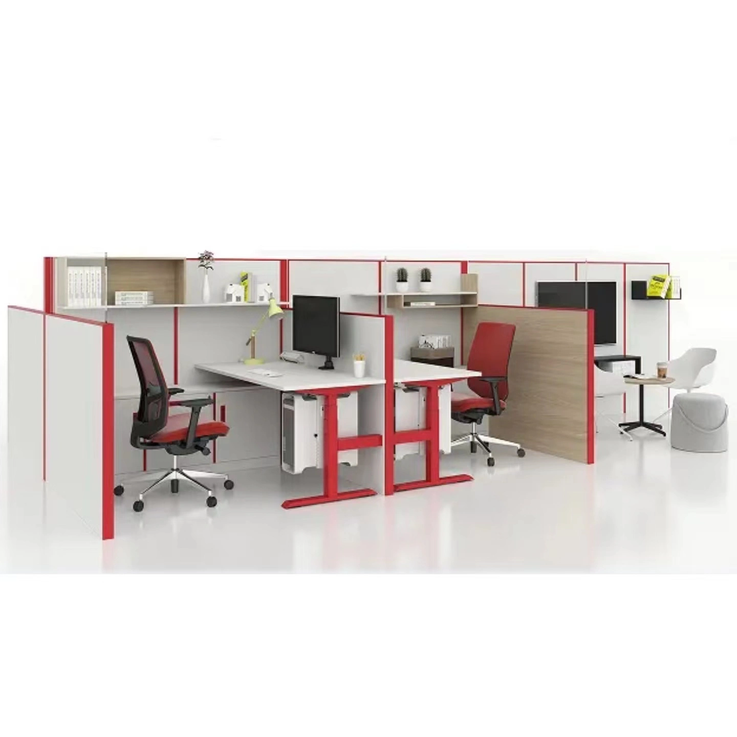 Modern Minimalist Multifunctional Office Furniture Two-stage Dual Motor Table Lift Adjustable Stable Office Station Desk 1