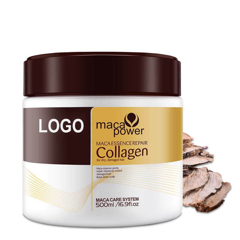 Mascarilla capilar personalizada con colágeno y queratina, aceite natural orgánico para el cuidado del cabello dañado. 6
