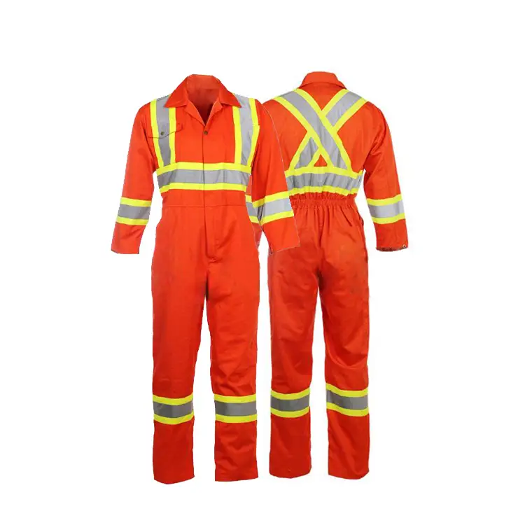 Customized Work Overall Construction Workers Reflective Jumpsuit Men's Night Work Safety Workwear 1