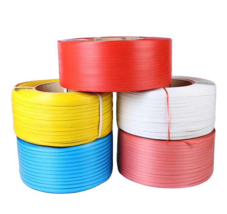 Rotolo di reggetta in plastica per imballaggio in PP blu per sigillatura di pallet e scatole 5