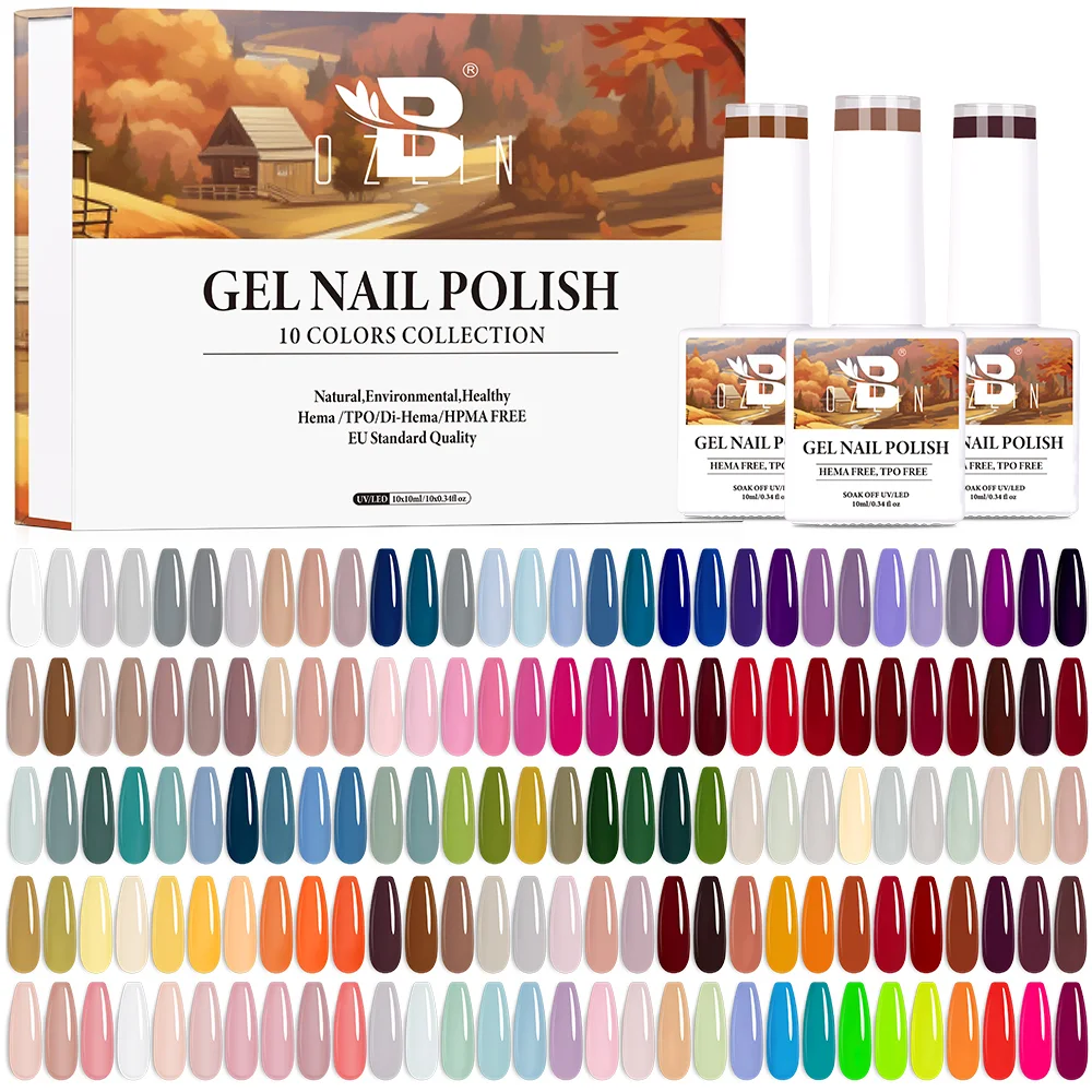 Coffret de vernis à ongles gel Bozlin, 150 couleurs, non toxique, sans HEMA, conforme aux normes UE et USA 1