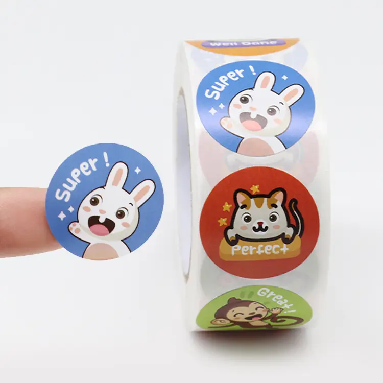 Fogli di adesivi personalizzati in PVC impermeabili per bambini, pretagliati - Quantità minima d'ordine ridotta 1