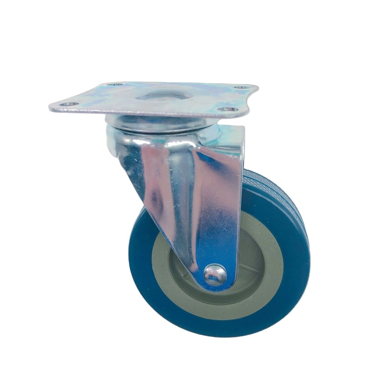 Furniture 3 Inch 75mm Cost Effective Blue Pvc Plastic Rotating Caster Wheel For Air Cooler 1