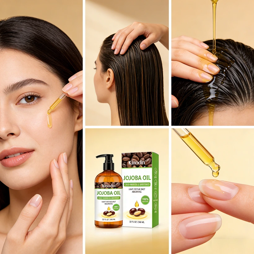 Wholesale Golden Cold Pressed Jojoba Oil Organic Pure Carrier Oil For Hair & Skin From China Supplier 1