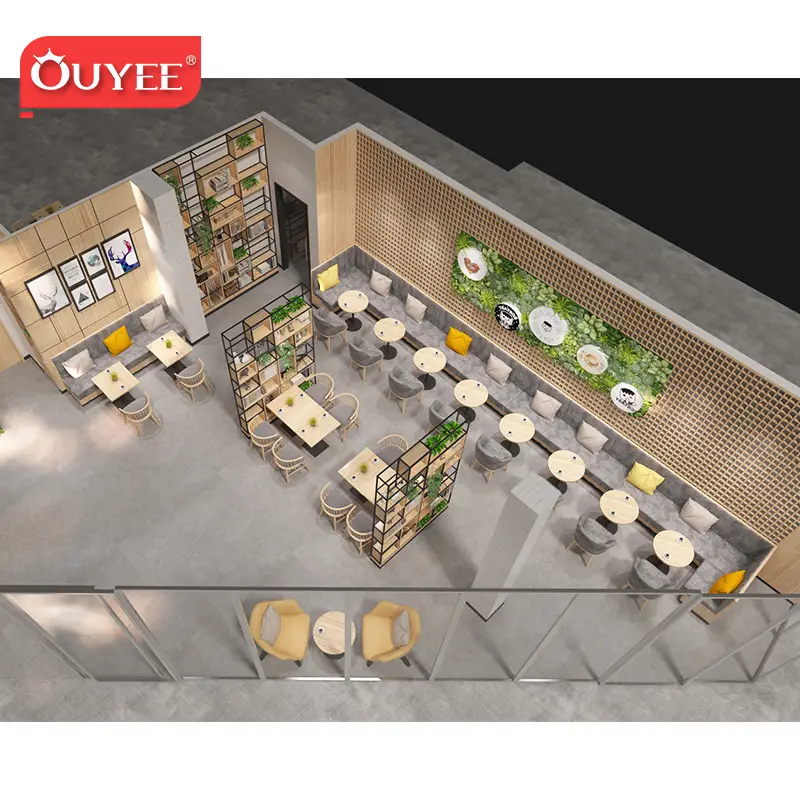 Decoração de Cafeteria e Design de Interiores para Balcão de Cafeteria 1