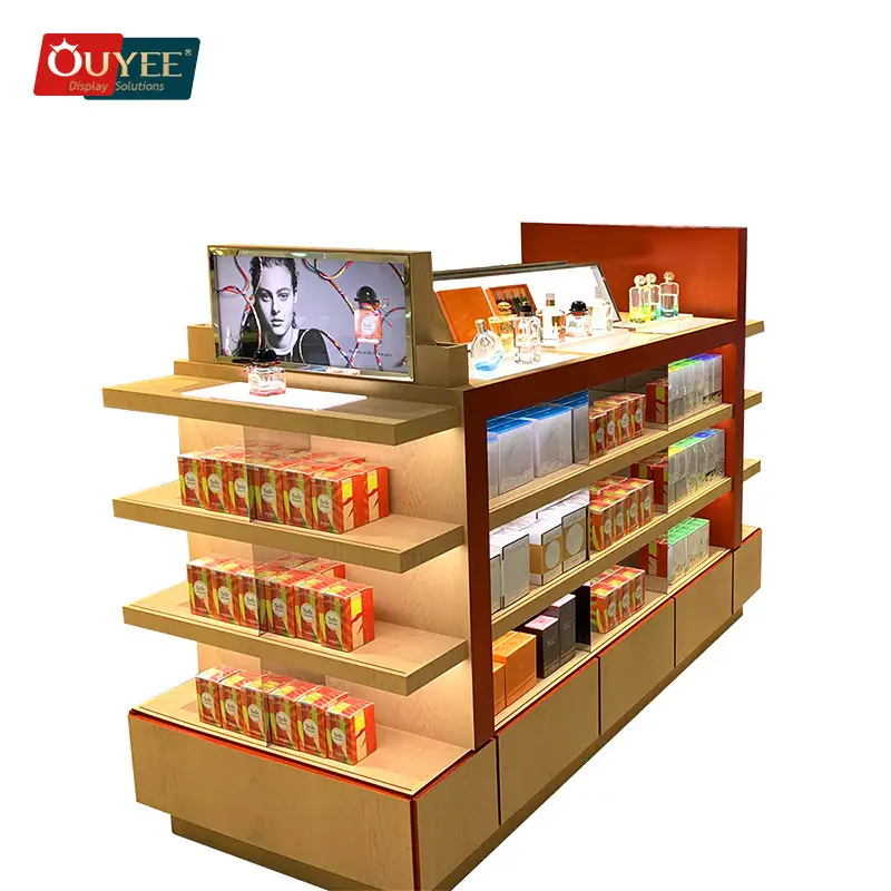 تجهيزات متجر العطور ومستحضرات التجميل: حامل عرض من قشرة الخشب 1