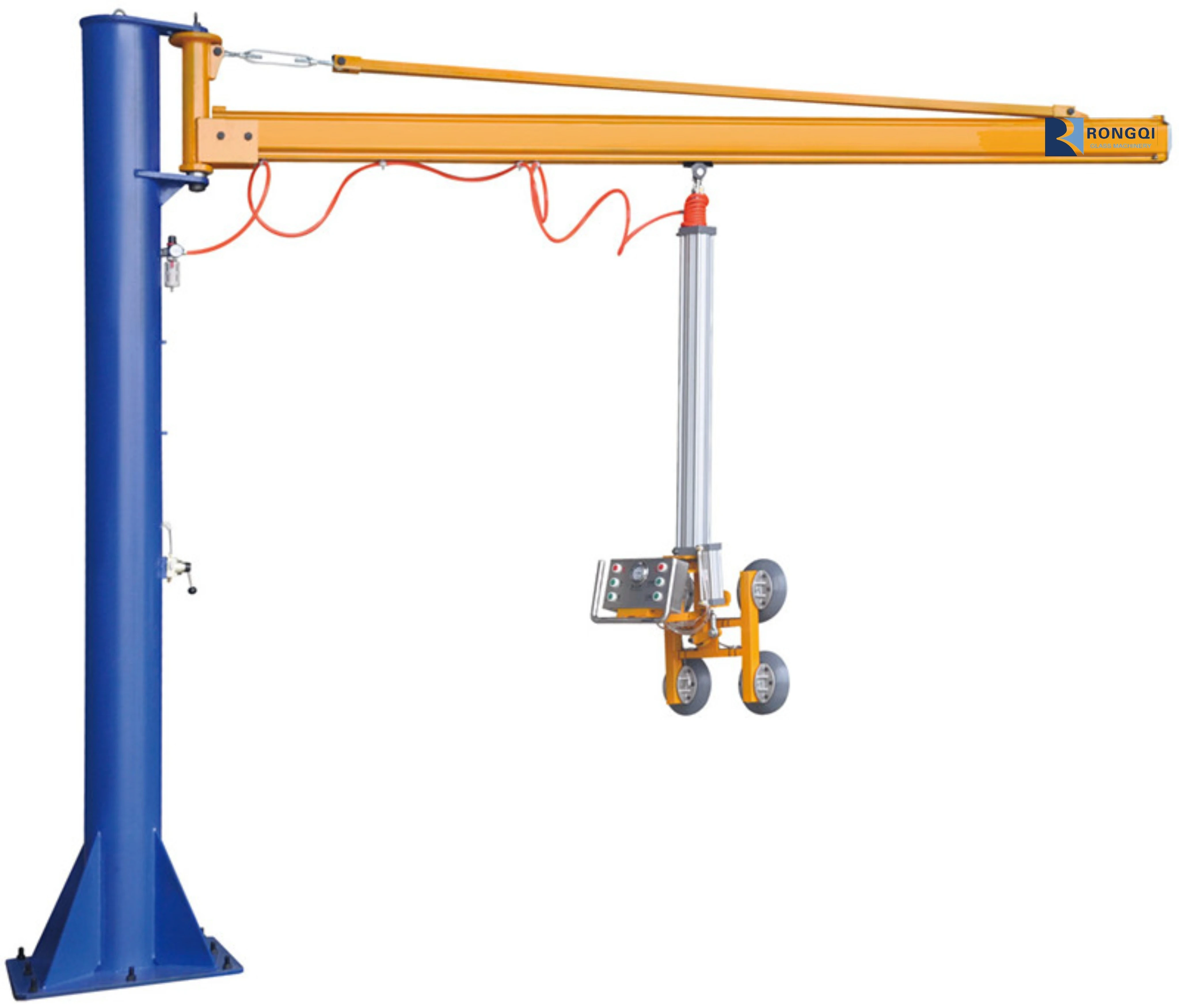 Rongqi Intelligent Full-automatic Pneumatic 600kg Insulated Glass Processing Loading/unloading Lifting Crane 1-40mm Thickness 1
