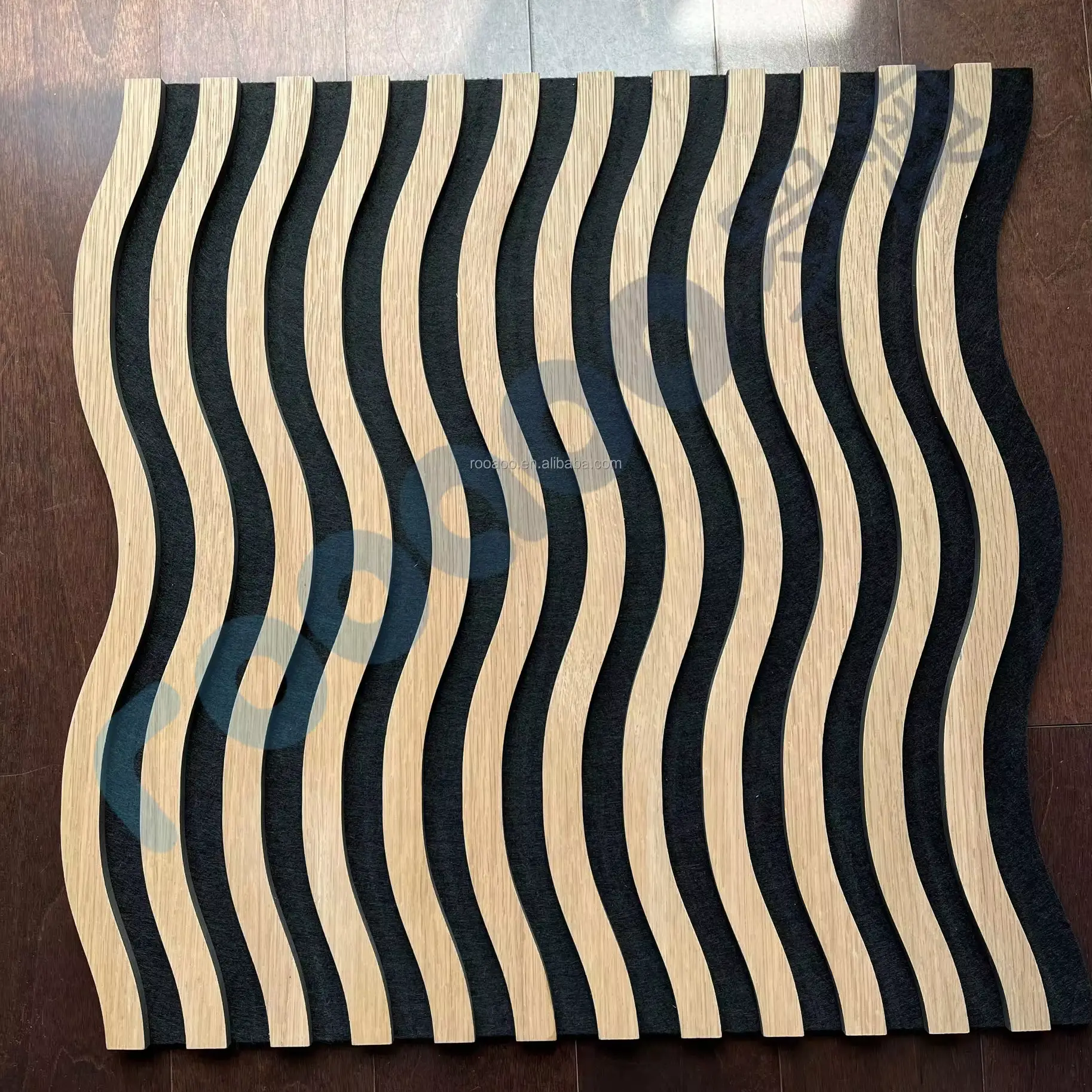 Acoustic Wood Veneer PVC Panels Soundproofing Felt Wall Panel for Studio 1