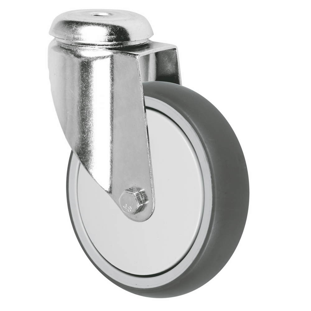 Good Quality 4inch 5inch Grey Castor 100kg Load Capacity Tpr Polypropylene Plain Medium Duty Casters 1