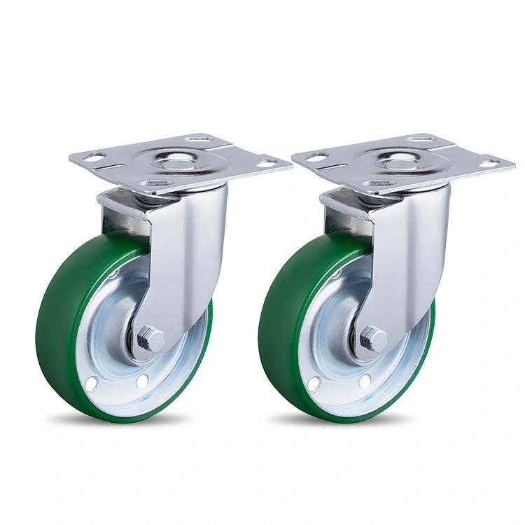 Double Ball Bearing Green Color Trolley 200-300kg Mid Heavy Duty Caster Swivel Cast 4inch 5inch 6inch Caster 1