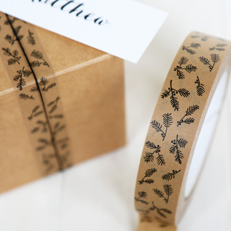 Individuell gestaltbare Papierrolle, braun, Jumbo-Verpackung, selbstklebend, verstärkt, mit Logo-Verstärkung, selbstbeschreibbares Kraftpapierband 3