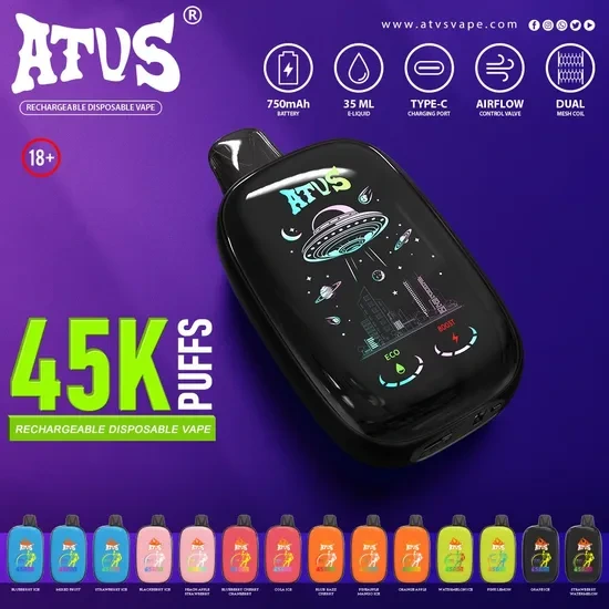 Atvs Atus 45000 45K Puffs 35ml Dual Mesh Coil E Disposable Vape Disposable 1