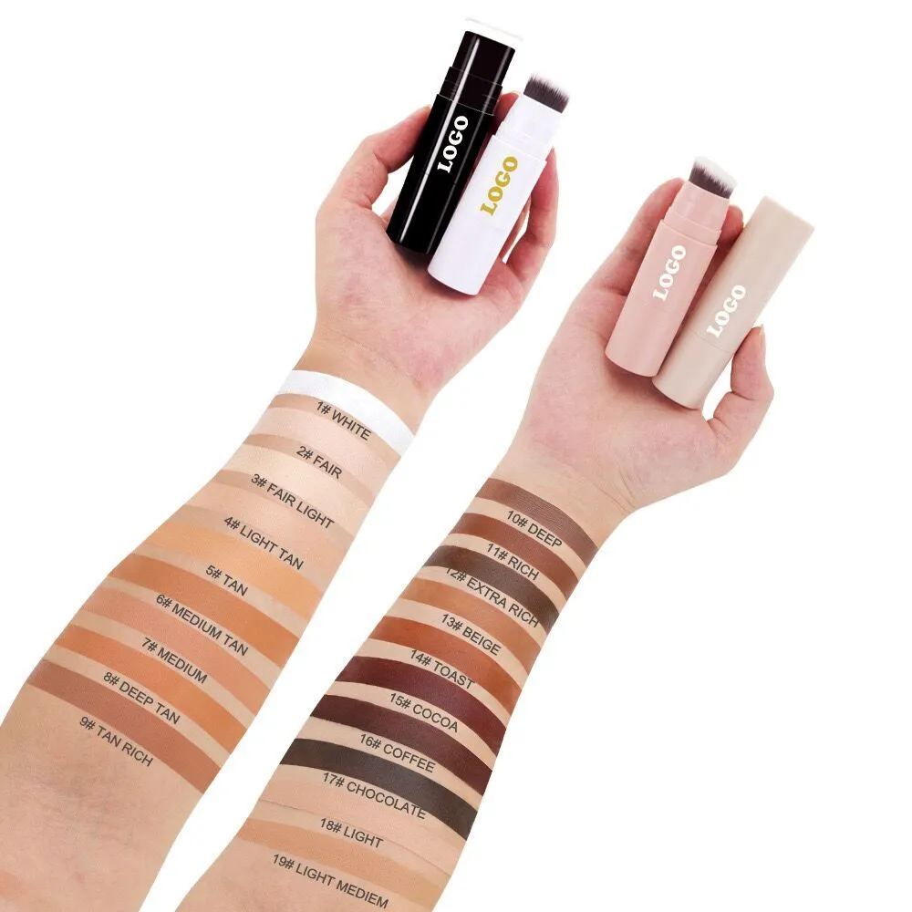 Mlm Custom Makeup Wholesale Waterproof Non-remover 3d Contour Double Head Brightening Blush Stick And Highlight Stick1 1