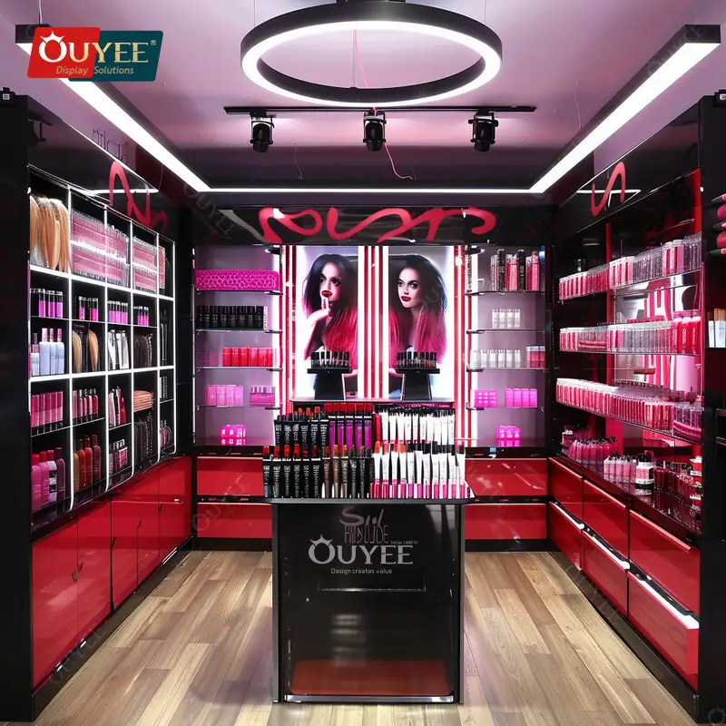 Custom Cosmetic Countertop Display for Perfume & Wig Retail Stores 1