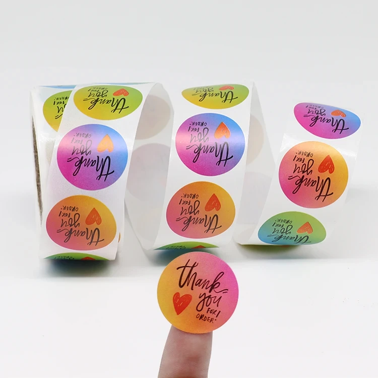 Custom Round Waterproof Printed Logo Sticker for Packaging 1