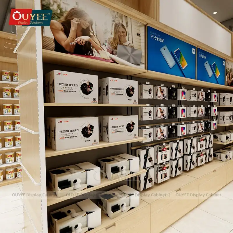 Produktpräsentationsständer aus Holz für Boutiquen, Küchen- und Einzelhandelsgeschäfte 1