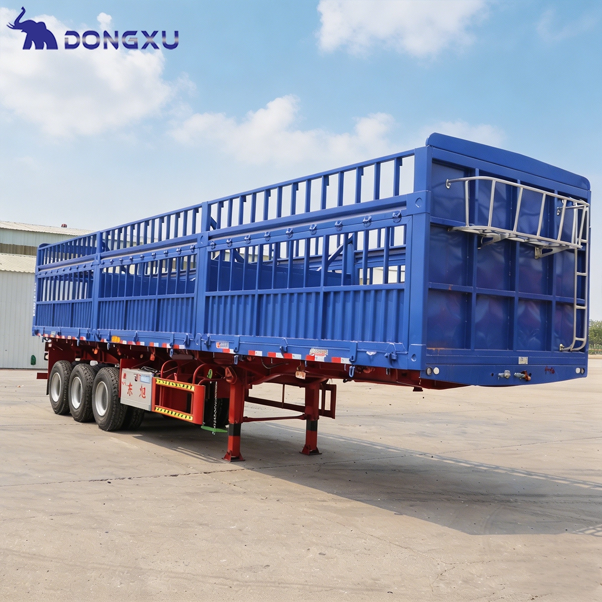 Heavy Duty Stake Fence Semi Trailer With High Strength Steel Side Walls For Bulk Cargo And Grain Transport 1
